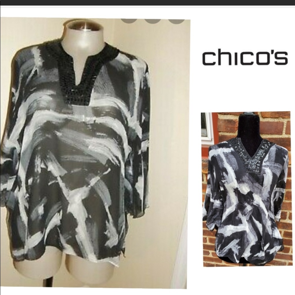 Chicos sheer swimsuit cover up 2X